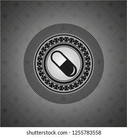 pill icon inside dark badge