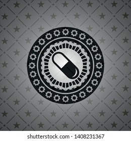 pill icon inside dark badge