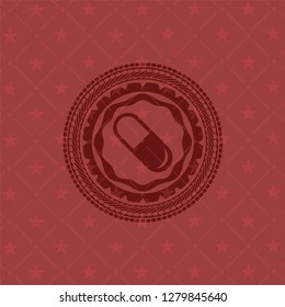 pill icon inside red icon or emblem