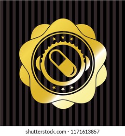 pill icon inside shiny badge