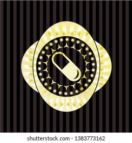 pill icon inside shiny badge