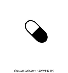 Pill icon in isolated on background. symbol for your web site design logo, app, Pill icon Vector illustration.
