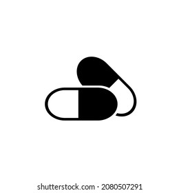 Pill icon in isolated on background. symbol for your web site design logo, app, Pill icon Vector illustration.