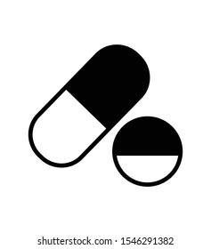 Pill icon isolated on white background vector
