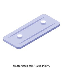 Pill icon isometric vector. Birth control. Condom control