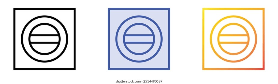 pill icon. Linear, Blue Fill and Gradient Style Design Isolated On White Background