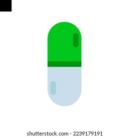 pill icon logo flat style vector