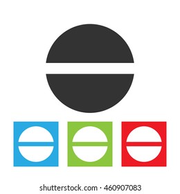 Pill icon. Pill logo isolated on white background. Flat vector illustration.