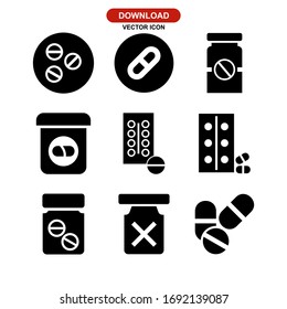 pill icon or logo isolated sign symbol vector illustration - Collection of high quality black style vector icons
