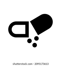 pill icon or logo isolated sign symbol vector illustration - high quality black style vector icons
