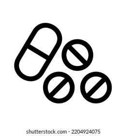 pill icon or logo isolated sign symbol vector illustration - high quality black style vector icons
