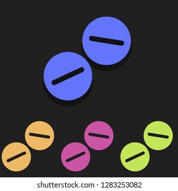 pill icon in multi color. Simple glyph vector of Medicine set for UI and UX, website or mobile application on white background