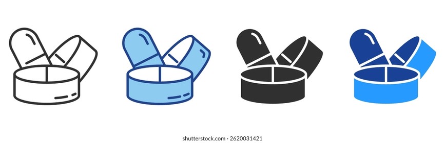 Ícone de preenchimento Coleção de vetor de estilo múltiplo