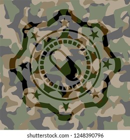 pill icon on camo texture