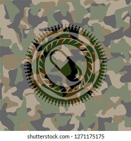 pill icon on camo texture