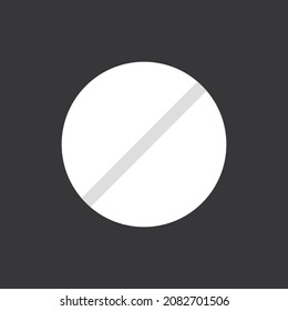 Icono de la píldora en el fondo gris