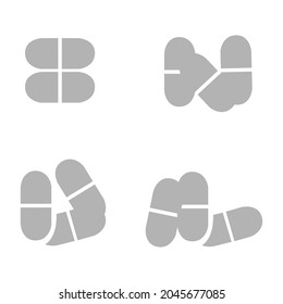 Pillsymbol auf weißem Hintergrund