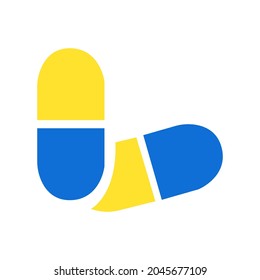 pill icon on a white background