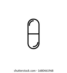 pill icon with outline style vector for your web design, logo, UI. illustration