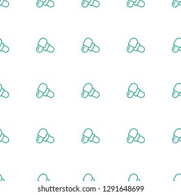 pill icon pattern seamless white background. Editable outline pill icon. pill icon pattern for web and mobile.