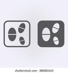 Pill Icon set . Vector illustration