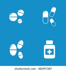 Pill Icon set . Vector illustration