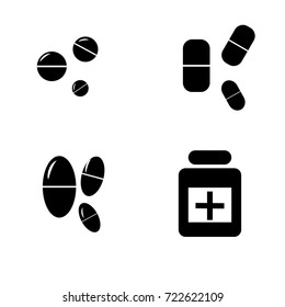 Pill icon set,medicine vector