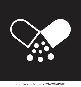pill icon simple design art eps 10