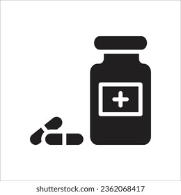 pill icon simple design art eps 10