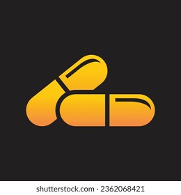 pill icon simple design art eps 10