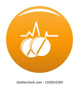 Pill icon. Simple illustration of pill vector icon for any design orange