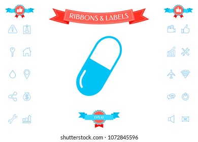 Pill icon symbol
