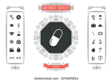 Pill icon symbol