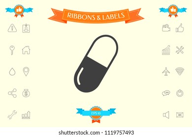 Pill icon symbol