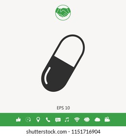 Pill icon symbol