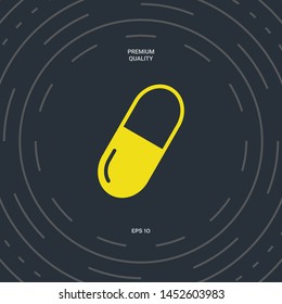 Pill icon symbol. Graphic elements for your design