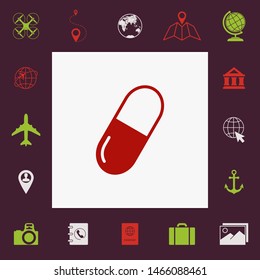 Pill icon symbol. Graphic elements for your design