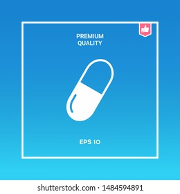 Pill icon symbol. Graphic elements for your design