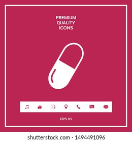 Pill icon symbol. Graphic elements for your design