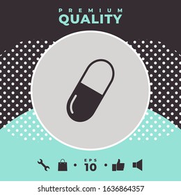 Pill icon symbol. Graphic elements for your design