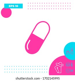 Símbolo de icono de píldora. Elementos gráficos para el diseño