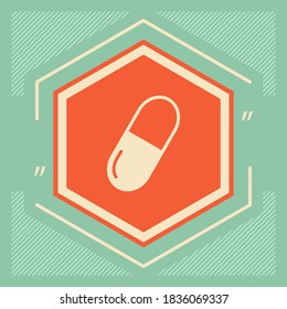 Pill icon symbol. Graphic elements for your design