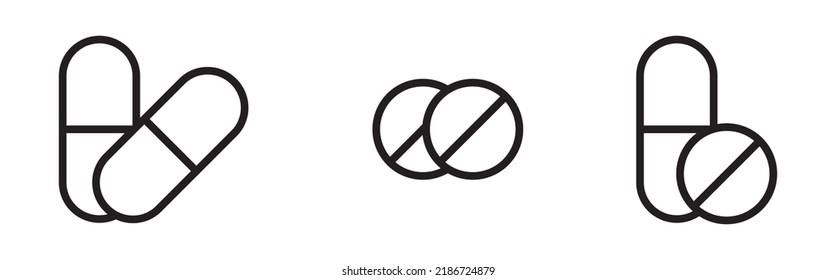 Pill-Symbol. Tablettensymbol. Drogensymbol, Vektorgrafik