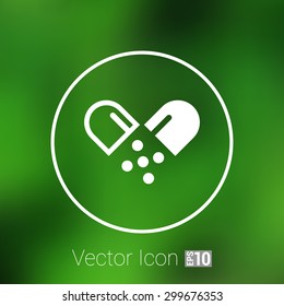 pill icon tablet pain chemistry aspirin isolated.