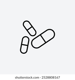 Pill icon in tree different line stroke sizes.