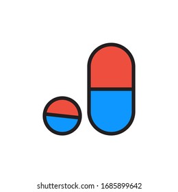 Pill Icon In Trendy  Design Vector Eps 10