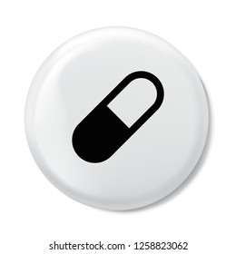 Pill icon in trendy flat style isolated on background. Pill icon logo, app, UI. icon Vector illustration, EPS10.