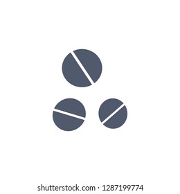 Pill Icon in trendy flat style. Pill Icon page symbol for your web site design, medical presentations and reports. Vector illustration isolated on white background.