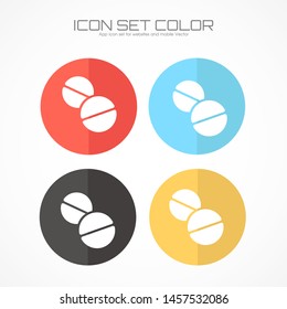 Pill icon in trendy flat style isolated on background. Pill icon page symbol for your web site design Pill icon logo, app, UI. Pill icon Vector illustration, EPS10.