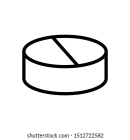 Pill icon in trendy flat style isolated on background